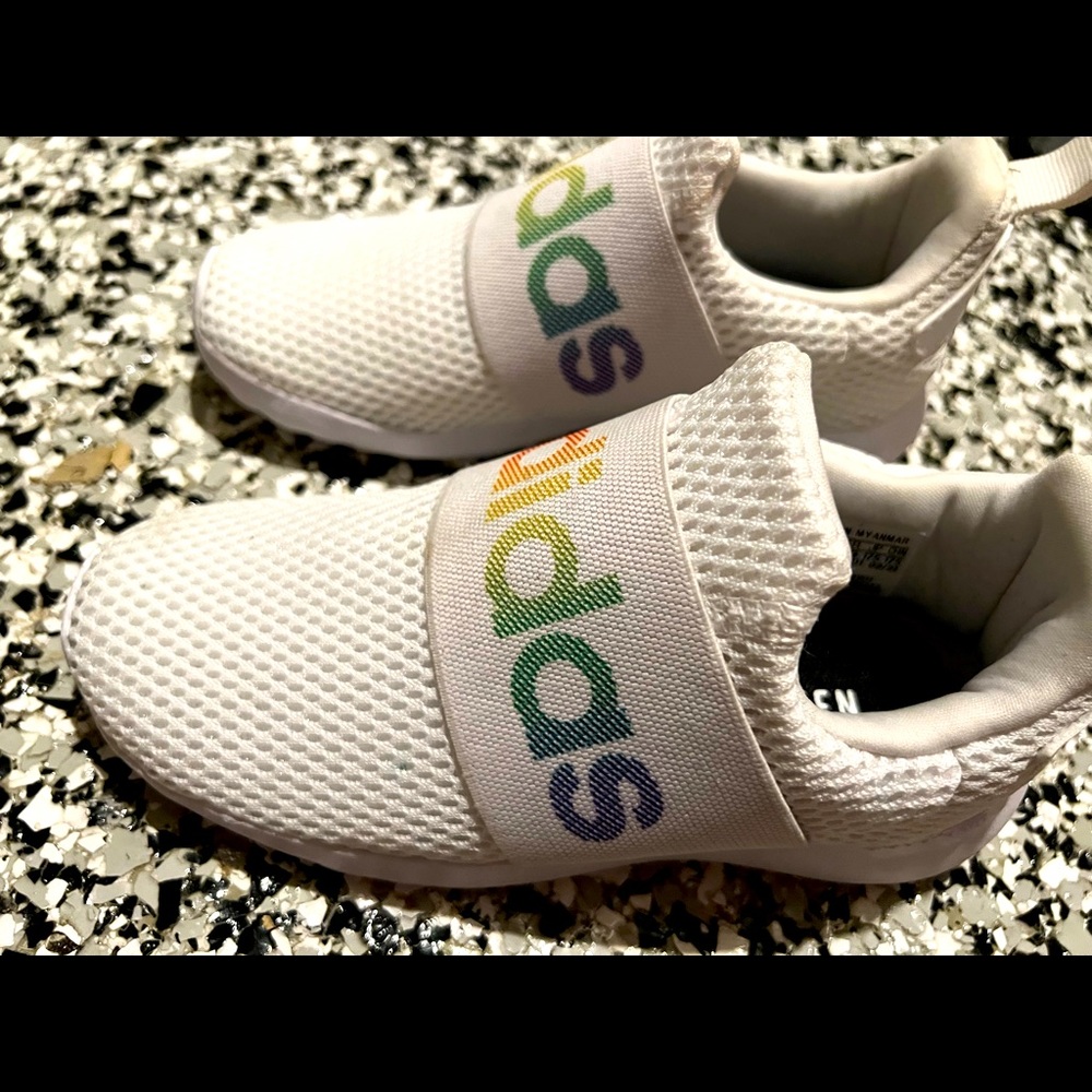 Adidas Primegreen White w/ Rainbow Lettering